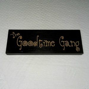 “The good time gang “ hand carved and painted wall decor